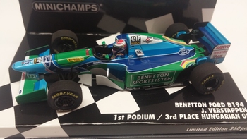 Benetton Ford B194 Jos Verstappen 1 st Podium / 3 rd place  1/43